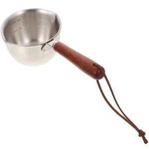 luxshiny pour oil small pot nonstick saucepan small pots for cooking small sauce pan yukihira saucepan caraway cookware small casserole water ladle baby turkey stainless steel wooden handle