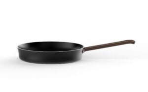 alessi edo long-handled frying pan, Ø 28, steel,brown