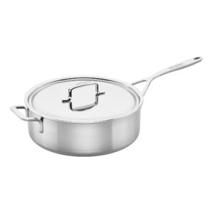 demeyere 5-plus stainless steel 6.5-qt saute pan with helper handle