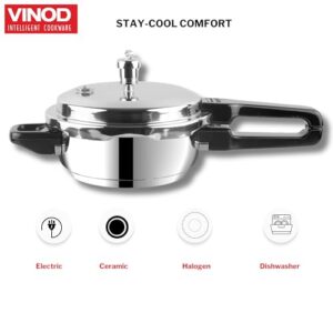 Vinod P-Sen Splendid Stainless Steel Sandwich Bottom Pressure Pan, Senior