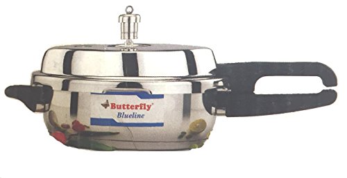 Butterfly Blue Line Junior Pan Stainless Steel Pressure Cooker, 3.5-Liter