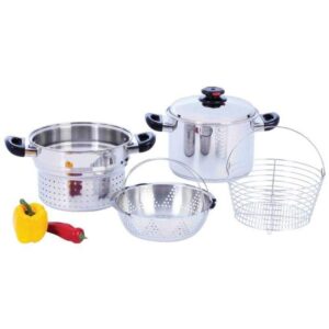 steam control 8-quart surgical stainless-steel stockpot set