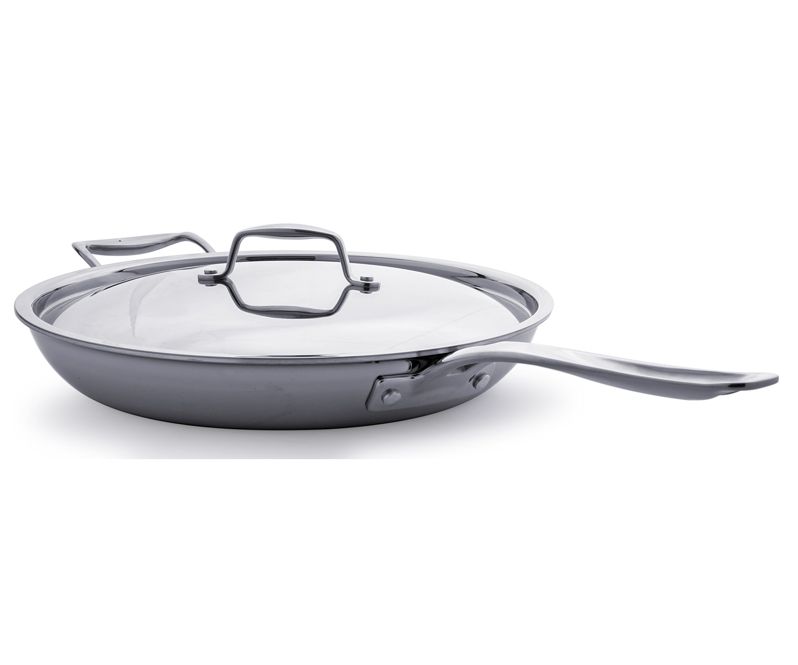 Culina 12" Tri-Ply Frying Pan, 18/10 Stainless Steel