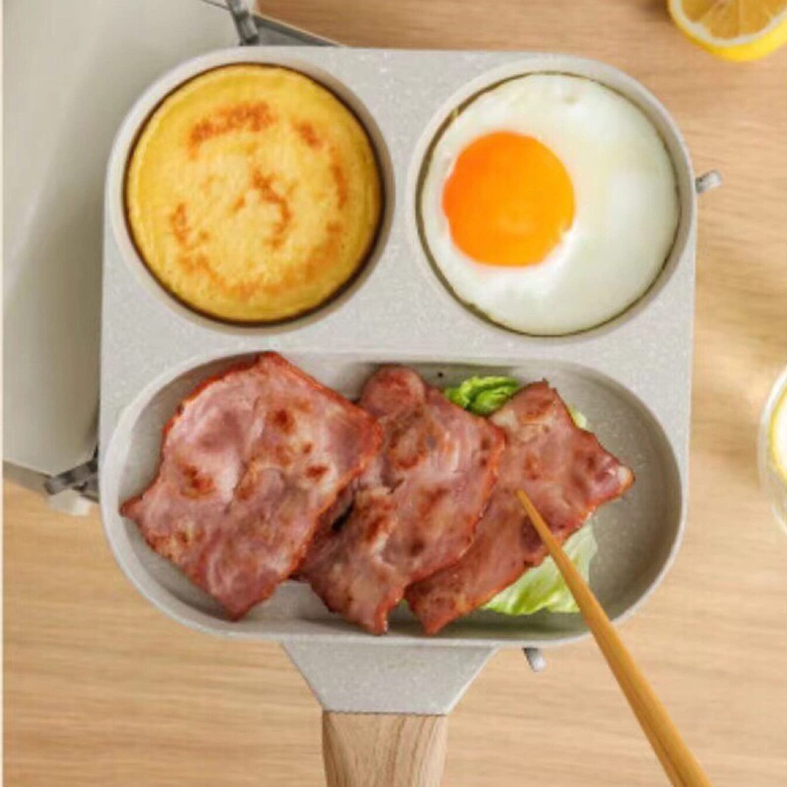 Zerodis Mini Nonstick Frying Pan, 3 Cups, Aluminum Alloy, Non-Stick, Electric Stovetop Compatible