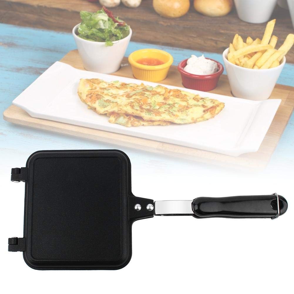 Double-Sided Frying Pan, Double-Sided Grill Pan,Non-stick Frying Pan, Waffle Maker for Cake Toast Sandwich, Snack Griddle Pan for Breakfast