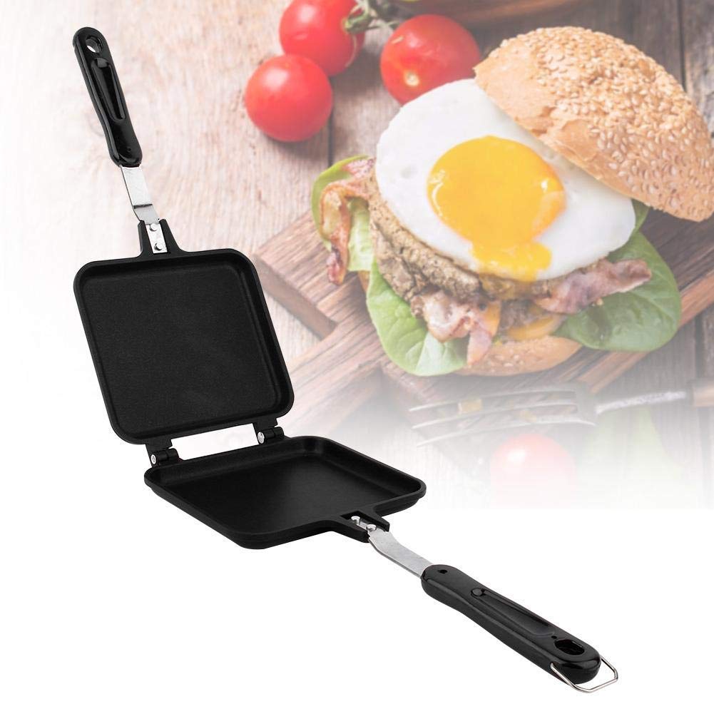 Double-Sided Frying Pan, Double-Sided Grill Pan,Non-stick Frying Pan, Waffle Maker for Cake Toast Sandwich, Snack Griddle Pan for Breakfast