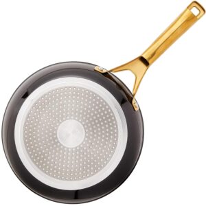 MsMk Nonstick Frying Pan 8 Inch Black, Designed Enamel Exterior Coating Withstand High Temperature And Fade Resistance, Pfoa Free Induction Omelet Pan, Oven Safe, Dishwasher Safe