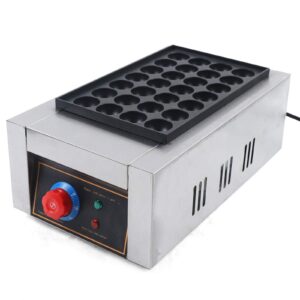 Fetcoi 28 pcs Commercial Takoyaki Maker, Takoyaki Machine Takoyaki Pan Fish Ball Aebleskiver Pan, Non-stick Material Fish Ball Grill for Shopping Malls