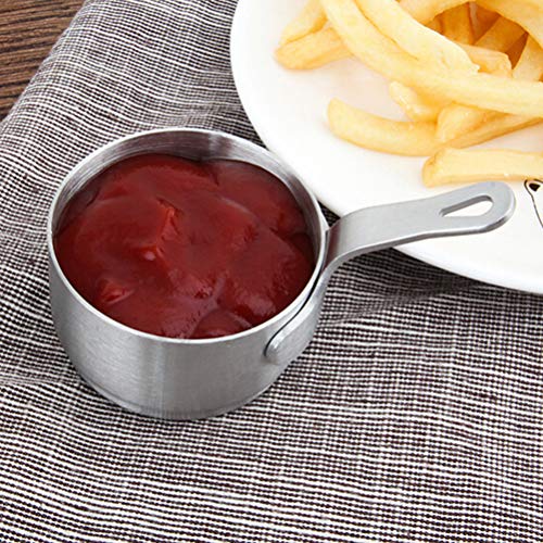 BESTONZON Mini Stainless Steel Induction Saucepan Heating Pot Soup Pot Milk Butter Sauce Pan with Handle