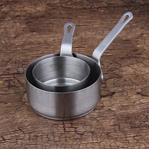 BESTONZON Mini Stainless Steel Induction Saucepan Heating Pot Soup Pot Milk Butter Sauce Pan with Handle