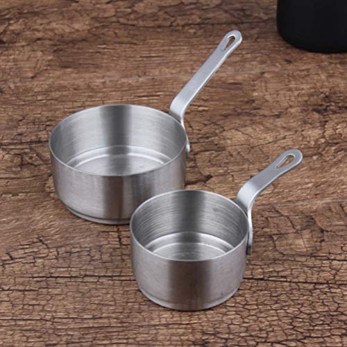 BESTONZON Mini Stainless Steel Induction Saucepan Heating Pot Soup Pot Milk Butter Sauce Pan with Handle