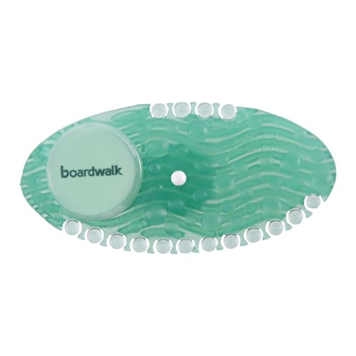 Boardwalk BWKCURVECMECT Solid Curve Air Freshener - Cucumber Melon Fragrance, Green (10/Box, 6 Boxes/Carton)