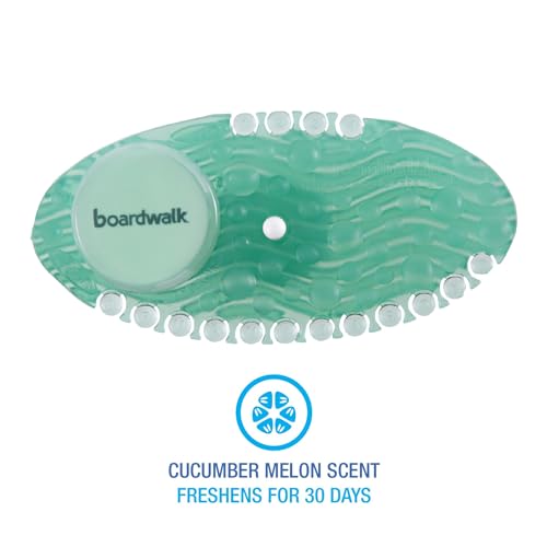 Boardwalk BWKCURVECMECT Solid Curve Air Freshener - Cucumber Melon Fragrance, Green (10/Box, 6 Boxes/Carton)