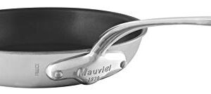 Mauviel M'Urban 3 Tri-Ply Brushed Stainless Steel Nonstick Frying Pan With Cast Stainless Steel Handle, 9.4-in, Made In France