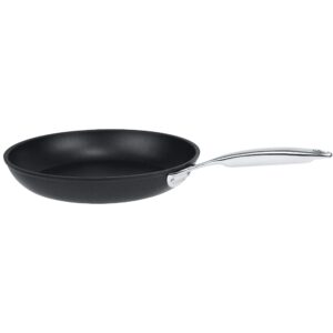 cristel®, exceliss+® non-stick coating fryingpan with anodized aluminum, 3-ply construction, brushed finish, dishwasher oven safe, all hobs + induction, castel'pro® ultralu® collection,12".