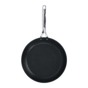 Cristel®, Exceliss+® Non-Stick coating Fryingpan with anodized aluminum, 3-Ply construction, Brushed Finish, Dishwasher oven safe, all hobs + induction, Castel'Pro® Ultralu® collection,12".