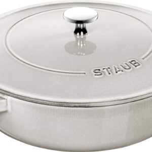 Staub 40501-484 Braiser Sauté Pan, Campagne 9.4 inches (24 cm), Two Hands, Cast Iron, Enameled Pot, Shallow Type, Sukiyaki, Induction Compatible