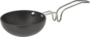 tanish trading aluminium mini tadka pan/frying pan with handle, 2.5 mm thickness, black