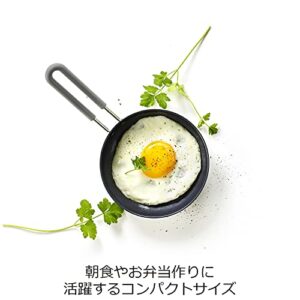 Green Pan CC001948-001 Mini Frying Pan, 5.5 inches (14 cm), IH Compatible, Ceramic, Non-Stick, Fluorine Free, Round, Stainless Steel