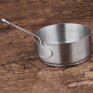 BESTONZON Mini Stainless Steel Induction Saucepan Sauce Pot Soup Pot Milk Butter Sauce Pan with Handle - 3.7"/9.5cm