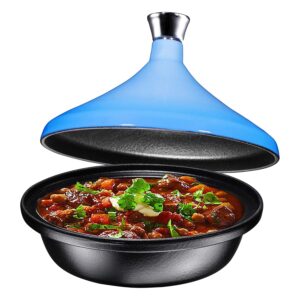 bruntmor cruset tangine/all clad tagin for tajine dish all clad 4-quart cooking pot. small moroccan tagine le creuset. tagines pots with pre seasoned cast iron diffuser