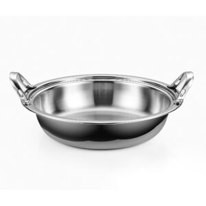 Cooks Standard Multi-Ply Clad Stainless Steel Tagine with 2 Handle and Extra Glass Lid, 4.5-Quart