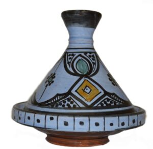 moroccan handmade serving tagine exquisite ceramic vivid colors original 6 inches in diameter