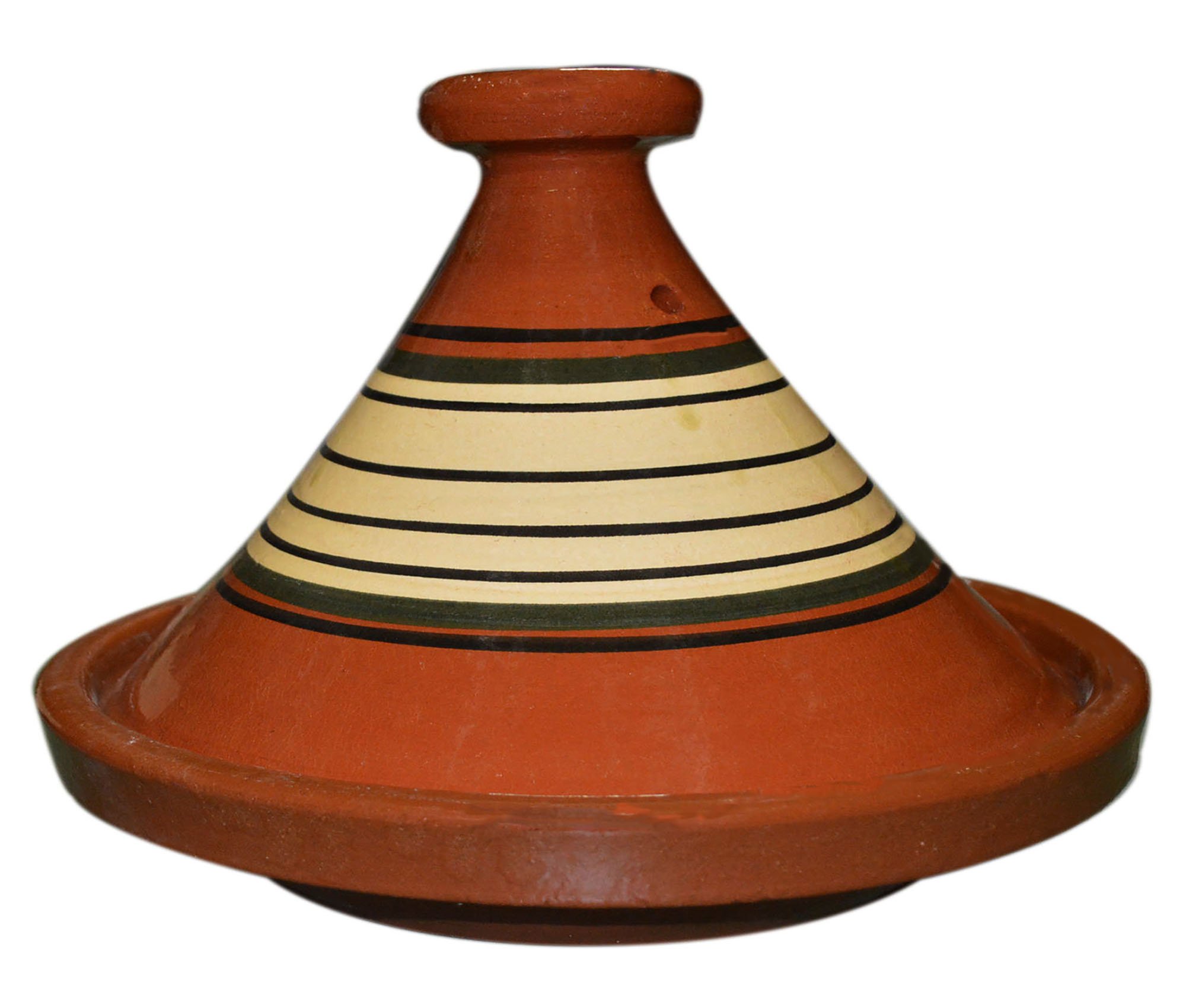 Moroccan Handmade Safe Cooking Tagine Glazed X-large 13 inches Across Traditional