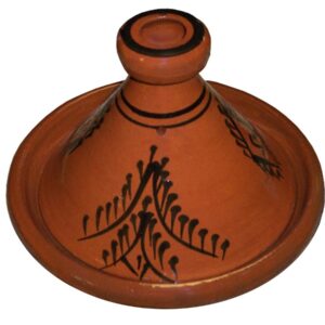 Moroccan small cooking tagine handmade glazed 8 inches in diameter