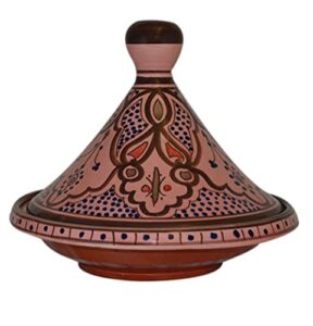 moroccan handmade serving tagine exquisite ceramic with vivid colors original medium 10 inches across