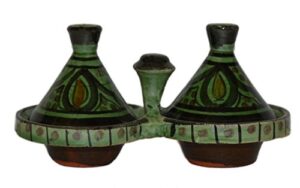 moroccan handmade tagine double spice holder seasoning container