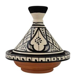 moroccan handmade serving tagine exquisite ceramic vivid colors original 6 inches in diameter