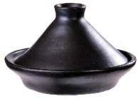 toque blanche chamba black clay tagine - tagine pot for cooking, clay cooking pots for oven & stove - handmade tagine pot for stew