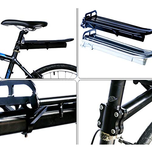 KUYYFDS,Bike Rack Bicycle Aluminum Touring Carrier Frame Mounted for Heavier Side Loads Black 1pc Bike Rack Bike Accessories Bike Fender