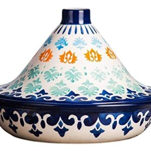 Hand Painted Tajine Cooking Pot With Lid Ceramic Tagine Pot Cooking Pot For Cooking And Stew Casserole Slow Cooker 22.5.30