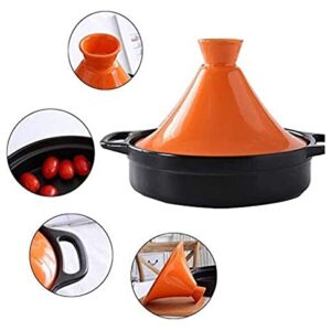 Easy Clean Moroccan Enameled eramic Tagine Pot With 2 Handle And Lid Different Cooking Styles For Home Kitchen 22.5.29