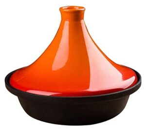 easy to clean moroccan tagine cast iron pot with lid handles for casserole pot medium to extra large home cookin 22.5.28