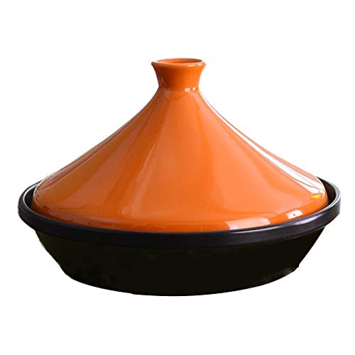 Moroccan tagine Pot Small tagine Bowl Round Ceramic Casserole Clay Pot with lid Heat-Resistant hot Pot