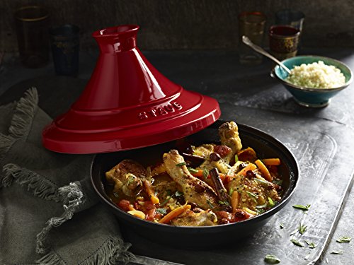 STAUB Tagine 28 cm Cast Iron Tajine, 28cm, Cherry