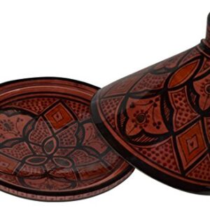 Moroccan Handmade Serving Tagine Exquisite Ceramic With Vivid colors Original large 12 inches Across