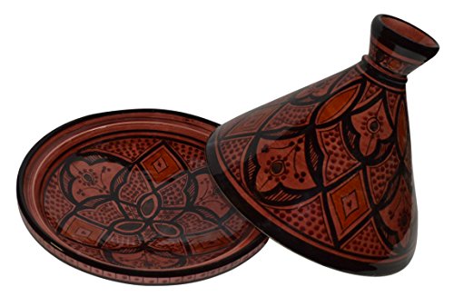 Moroccan Handmade Serving Tagine Exquisite Ceramic With Vivid colors Original large 12 inches Across