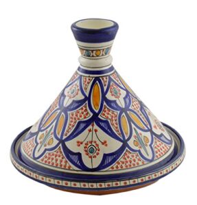 moroccan handmade serving tagine exquisite ceramic with vivid colors original large 12 inches across