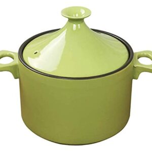 Clay Pot Ceramic Stew Pot Casserole Pot Sauce Side Dish,Moroccan Tagine Cooking Pot,Steamer Bra Braise Pan,Handmade Ceramic Casserole,4L Tagine Ceramic Pot,Healthy Clay Pot for Braising Slow Cooking