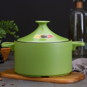 steamer bra braise pan, moroccan tagine cooking pot, handmade ceramic casserole, 4l tagine ceramic pot, healthy clay pot for braising slow cooking