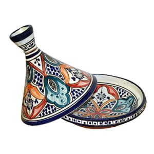 Serving Tagine Handmade Ceramic Tajine Dish 8 inches Rainbow Colors