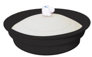 4584-230 flat tajin pot (with silicone lid), black