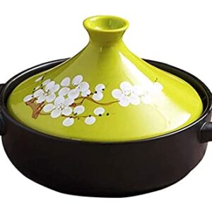 Cooking Tagine Pot, 20Cm Tagine Pot Cookware Casserole Pots with Lids Simple Cooking Tagine Lead Free Different Cooking Styles 1.5L