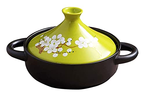 Cooking Tagine Pot, 20Cm Tagine Pot Cookware Casserole Pots with Lids Simple Cooking Tagine Lead Free Different Cooking Styles 1.5L