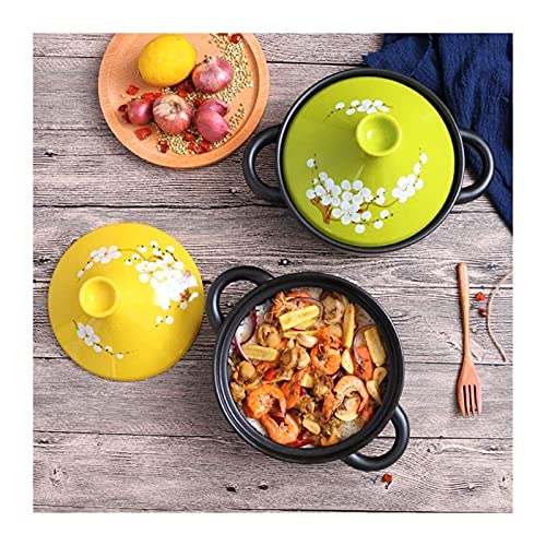 Cooking Tagine Pot, 20Cm Tagine Pot Cookware Casserole Pots with Lids Simple Cooking Tagine Lead Free Different Cooking Styles 1.5L