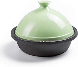 picnic bag sooiy traditional moroccan tagine, cast iron pot ceramic casserole, multifunction pan,green,26cm (color : green, size : 30cm)